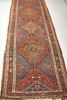 Rusty & French Blue Antique Tribal Village Rug | Runner Rug in Rugs by The Loom House. Item made of fabric with fiber