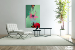Reflected Silence — Alienation Series (Diptych) | Paintings by Gela Mikava. Item made of fabric compatible with minimalism and contemporary style