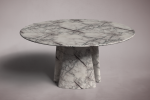 Round Marble Dining Table | Tables by HamamDecor LLC. Item composed of marble in mediterranean or modern style