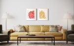 Golden Oysters on-edge paper art | Wall Sculpture in Wall Hangings by JUDiTH+ROLFE. Item composed of paper in boho or contemporary style