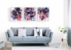 Improvisation (Triptych) | Oil And Acrylic Painting in Paintings by Simona Gocan. Item composed of canvas and synthetic