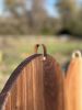 14" Leather & Brass Serving tray Walnut / Oak | Serving Board in Serveware by Simon Silver Designs. Item made of oak wood compatible with minimalism and country & farmhouse style