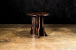 Bent Wood Macassar Ebony Round Cocktail Table, Andino | Tables by Costantini Design. Item made of oak wood