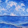 Running Dog Cloud Shadows | Oil And Acrylic Painting in Paintings by Catherine Twomey | Mission Hospital in Asheville. Item made of canvas & synthetic compatible with contemporary style