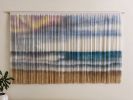 HORIZON Coastal Ocean Seascape Wall Tapestry | Macrame Wall Hanging in Wall Hangings by Wallflowers Hanging Art. Item made of oak wood with wool works with boho & mid century modern style