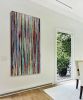 Linear Flow | Oil And Acrylic Painting in Paintings by Kari Souders. Item composed of canvas and synthetic in minimalism or contemporary style