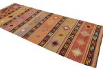 Vintage Orange and Purple Multicolor Wool Kilim Rug 12811 | Area Rug in Rugs by Rug and Kilim