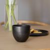 Black Matte Stoneware Egg Shaped Coffee Cup | Drinkware by Creating Comfort Lab. Item made of stoneware