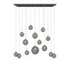 Napa Art Glass Globe Pendants Chandelier with mesh design | Pendants by Galilee Lighting. Item composed of metal and glass in modern style