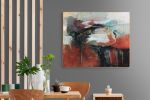 Large Abstract Landscape Oil Painting | Oil And Acrylic Painting in Paintings by Simona Gocan. Item composed of canvas in contemporary style