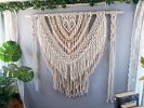 Modern Macrame Home Decor Wall Hanging with Beads | Macrame Wall Hanging in Wall Hangings by Desert Indulgence. Item made of cotton compatible with boho style