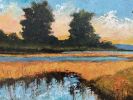 Autumn Sunset - Original Landscape Painting on Canvas | Oil And Acrylic Painting in Paintings by Filomena Booth Fine Art. Item composed of canvas in contemporary or country & farmhouse style