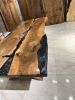 Special Green and Brown Epoxy Dine TAble | Dining Table in Tables by Gül Natural Furniture. Item made of walnut with synthetic works with minimalism & art deco style
