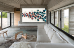 'DAHLIAS II' - Luxury Epoxy Resin Abstract Artwork | Mixed Media by Christina Twomey Art + Design. Item made of synthetic