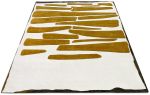 Rug Gold Unusual Abstract Geometric Pattern - Tratto D`Oro | Small Rug in Rugs by Atelier Tapis Rouge. Item made of wool works with contemporary & eclectic & maximalism style