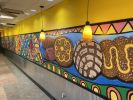 Panadería Luna Bakery Mural | Murals by Christine Rose Curry | Panaderia Luna Bakery in Aurora. Item made of synthetic