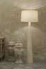 Tall Conical Floor Lamp in Bone Marquetry, Nima | Lamps by FARRAGO DESIGN INC. Item made of wood compatible with mid century modern and contemporary style
