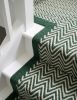 Handwoven Woolen Green Runner Rug | Rugs by Evergreen Carpets. Item made of wool works with boho & minimalism style