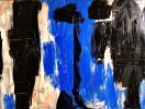 Abstract in Blue #2 | Oil And Acrylic Painting in Paintings by Dutch Montana Art. Item composed of canvas