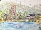 Talley Abbey Tile Mural | Murals by Kate Glanville Ceramics. Item made of ceramic