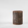 Linea Hand Carved Log Table | End Table in Tables by Pfeifer Studio. Item composed of wood compatible with boho and minimalism style