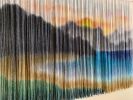 MOLOKAI Coastal Island Landscape Dyed Tapestry | Wall Hangings by Wallflowers Hanging Art. Item composed of fiber in mid century modern or eclectic & maximalism style
