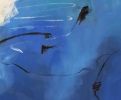 orillas | Oil And Acrylic Painting in Paintings by Cecilia Arrospide. Item composed of canvas and synthetic