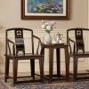 Pierced carving Ruyi Official Hat Scholar's Armchair Set | Chairs by Dynasty Artisan. Item composed of wood compatible with minimalism and contemporary style