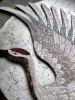 Mosaic decoration - Crane | Wall Sculpture in Wall Hangings by Julia Gorbunova. Item composed of ceramic & glass compatible with contemporary and japandi style