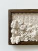 Woven wall art frame (Beach Cliff 007) | Tapestry in Wall Hangings by Elle Collins. Item composed of oak wood and cotton in minimalism or mid century modern style