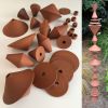 Terra Cotta Cone Sculpture | Landscape Ornament in Plants & Landscape by Zuzana Licko. Item made of ceramic works with minimalism & mid century modern style