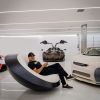 UFO Rocking Chair | Chairs by Mavimatt. Item made of marble with leather