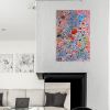 Blue Shades | Oil And Acrylic Painting in Paintings by Nathalie D Gribinski. Item made of canvas works with mid century modern & contemporary style