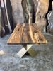 Walnut Dining Table - Custom Live Edge Table | Conference Table in Tables by Tinella Collection. Item composed of walnut in minimalism or art deco style