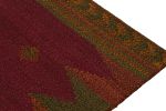 1980s Vintage Sofreh Kilim rug in Maroon, Green and Orange | Area Rug in Rugs by Rug and Kilim