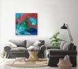 Live With Red Contemporary Abstract | Oil And Acrylic Painting in Paintings by Strokes by Red - Red (Linda Harrison). Item composed of canvas
