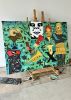 Destroy All Idols | Oil And Acrylic Painting in Paintings by Hokett. Item composed of leather in contemporary or modern style