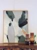 Green Abstract Painting in Floater Frame- After the Rain | Oil And Acrylic Painting in Paintings by Arohika Verma | First & Main Design Market in Bothell. Item composed of canvas and synthetic in minimalism or mid century modern style