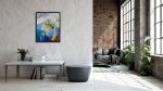 Lily Cascade 2 (70x90cm) | Mixed Media in Paintings by Magdalena Morey. Item made of canvas compatible with boho and mid century modern style