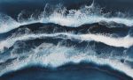 Crashing Waves | Mixed Media by Art By Skevi. Item composed of wood & synthetic