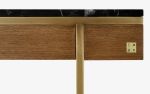 Hidden Marble & Wooden Sideboard with Drawer | Storage by LAGU. Item composed of oak wood and metal