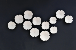Extra Large wall art set - 12 Graces porcelain artwork | Wall Sculpture in Wall Hangings by Elizabeth Prince Ceramics. Item made of stoneware works with minimalism & contemporary style