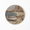 The Cliffs of Étretat | Wall Sculpture in Wall Hangings by Studio DeSimoneWayland. Item made of canvas & ceramic compatible with contemporary and coastal style