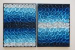 No. 18 Set of 2 Acoustic Diffuser Panel - Gradient Abstract | Wall Sculpture in Wall Hangings by Joseph Aurelius