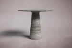 Round Travertine Dining Table | Tables by HamamDecor LLC. Item composed of marble in minimalism style