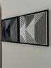 Fold Lines positive/ negative | Embroidery in Wall Hangings by Fault Lines by Matthias de Vogel | X BANK Amsterdam in Amsterdam. Item composed of cotton