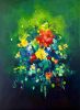SOLD Wish you flowers nr 13 | Oil And Acrylic Painting in Paintings by Art by Geesien Postema. Item made of canvas compatible with mid century modern and contemporary style