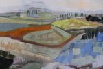 Hills of Ménerbes | Oil And Acrylic Painting in Paintings by Cécile Ganne | Belmont in Belmont. Item made of synthetic