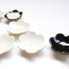 Flora - Black and white porcelain floral wall art sculptures | Wall Hangings by Elizabeth Prince Ceramics