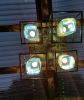 Gabbietta Blue | Chandeliers by Illuminata Art Glass Design by Julie Conway. Item made of bronze with glass works with boho & industrial style